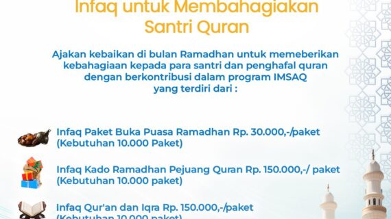 IMSAQ (Infaq Membahagiakan Santri Qur’an)